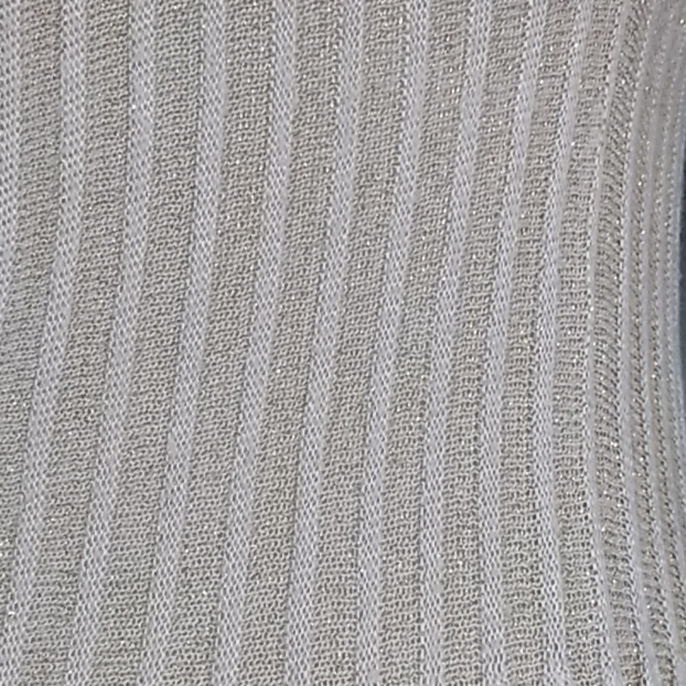 Vintage Shimmery pleated ivory flutter sleeve dress - Picture 6 of 7
